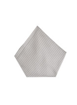 EMPORIO ARMANI  Pocket Square Mens Luxury Pocket Square Striped Grey 340033 - £48.84 GBP