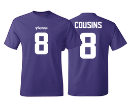 Vikings Kirk Cousins Purple T-Shirt/Jersey Sizes S-XXL - £21.08 GBP+