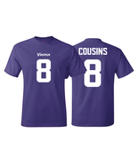 Vikings Kirk Cousins Purple T-Shirt/Jersey Sizes S-XXL - $510.88 MXN+