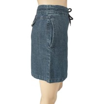Kate Hill Drawstring Shorts 10 P Denim Womens Mom High Waist Pockets Cot... - $19.79