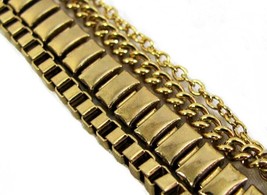 JLO Multi Strand Chain Gold Necklace 30&quot; - 33&quot; Long Jennifer Lopez - £9.34 GBP
