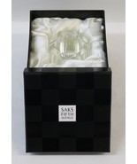 SAKS FIFTH AVENUE Clear Glass Votive Candle Holder Includes Original Box - £11.78 GBP