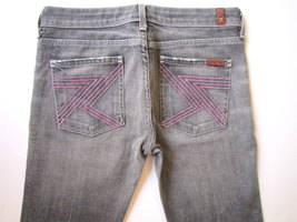 NWT 7 For All Mankind Flynt Bootcut Jeans in Hot Pink Vienna Size 27 NEW - £61.67 GBP