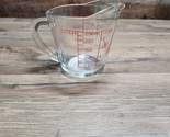 Vintage Anchor Hocking FIRE KING #496 &quot;D&quot; Handle Glass Measuring Cup - 1... - £14.85 GBP