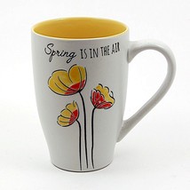 Coffee Mug Spring Is In The Air Cup with Floral Design by Blue Sky Clayw... - £9.85 GBP