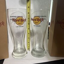 (2) Hard Rock Cafe - Las Vegas Strip 2009 Grand Opening Souvenir Beer Glass - $29.70
