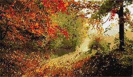 Pepita Needlepoint Canvas: Path in The Fall, 15&quot; x 9&quot; - $86.00+