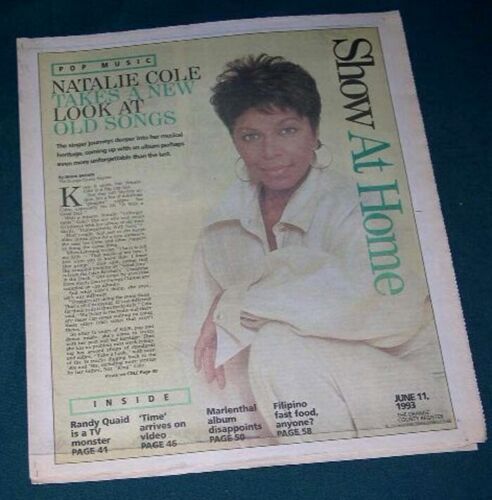 NATALIE COLE SHOW NEWSPAPER SUPPLEMENT VINTAGE 1993 - $24.99