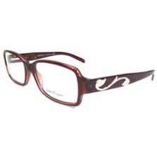 Salvatore Ferragamo Eyeglasses Frames 2640-B 462 Red Silver Crystals 55-15-135 - £52.02 GBP