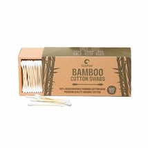 Bamboo Cotton Swabs 500 Count Biodegradable Organic Cotton Buds Double T... - $442.94 MXN