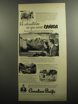 1952 Canadian Pacific Railroad Ad - 14 adventures as you cross Canada - £14.78 GBP