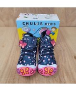 Chulis Kids Girls Shoes Size 6 Navy Blue Pink Sneakers - £12.64 GBP