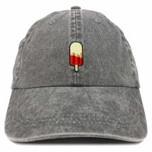 Trendy Apparel Shop Popsicle Patch Pigment Dyed Washed Baseball Cap - Black - £16.02 GBP