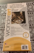 Caron Wonder Art Latch Hook Rug Kit 426190Tabby Cat Pillow 12 x 12 In Brand New - £9.57 GBP