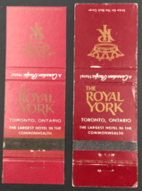 2 VTG The Royal York CPH Canadian Pacific Hotel Toronto Ontario Matchboo... - £7.33 GBP