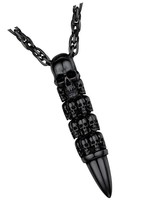 Bullet Necklace/Skull Feather Necklace/Skull Necklace, - $58.79