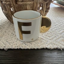 West Elm Monogram Espresso Mugs - Wide F - £12.62 GBP