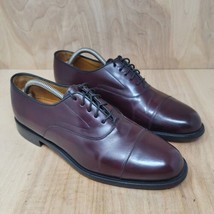 Cole Haan City Men’s Oxfords Sz 9 D Dress Shoes Cap Toe Burgundy - £34.50 GBP