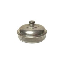 Antique Sterling Silver &amp; Cut Glass Covered &amp; Domed Butter Plate Dish w Lid - £238.46 GBP