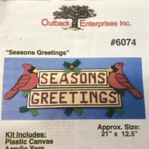 Season Greetings Red Cardinals Cross Stitch Outback Enterprises Inc. #6074 - $15.84