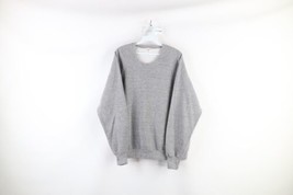 Vtg 80s Russell Athletic Mens Large Blank Triblend Sweatshirt Heather Gray USA - £95.15 GBP