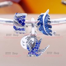 2023 Spring Release 925 Sterling Silver Moments Feather and Fly Charm Set  - £12.80 GBP+