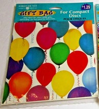 Forget Me Not Gift Bags For Compact Discs American Greetings B-Day Balloons - $5.00