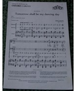 Tomorrow Shall Be My Dancing Day, John Gardner 1966 OLD SHEET MUSIC - CO... - £6.20 GBP