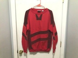 FAX Brand Men&#39;s SZ XL Red and Black Long Sleeve Sweatshirt - £7.73 GBP