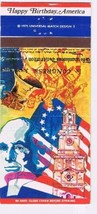 Matchbook Cover East Cheyenne National Bank Wyoming Happy Birthday America 3 - $0.98