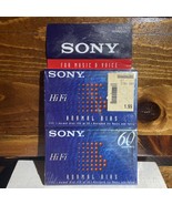 2 NEW SONY C-60HFB HI FI 60 MINUTE BLANK CASSETTE TAPES / TYPE I / NORMA... - $94.29 MXN