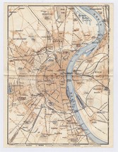 1925 Original Vintage Map Of Cologne Koln Köln North RHINE-PALATINATE Germany - $27.31