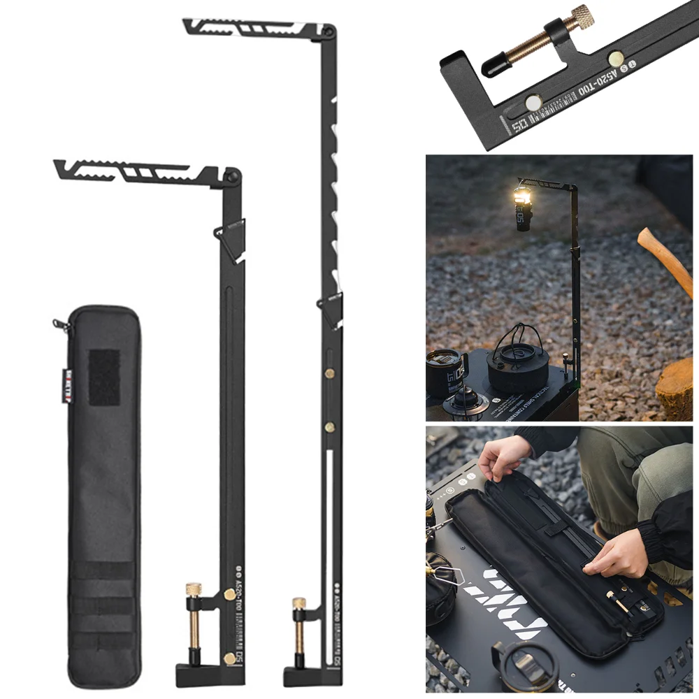 Camping Lantern Stand Tabletop Detachable Folding Light Stand Pole Adjustable - £28.01 GBP