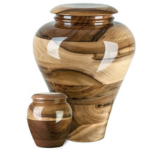 Stunning and very special hand turned wooden Walnut Human Cremation ashe... - £74.55 GBP+