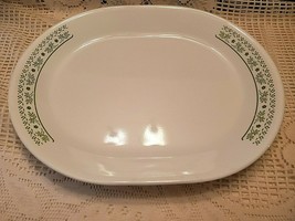 CORELLE 12&quot; PLATTER WITH A LIGHT GREEN LEAFY DESIGN - $17.60