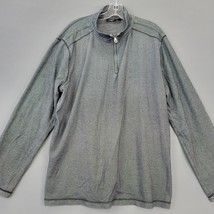 Apt 9 Men Shirt Size XXL Gray Preppy Pullover Zip Henley Classic Long Sl... - £9.34 GBP