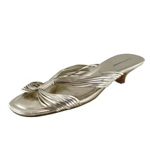 Etienne Aigner Sz 8.5 M Gold Slide Synthetic Women Sandals Emmi - £15.78 GBP