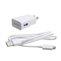 Original OEM Samsung Galaxy S4 S3 NOTE 2 USB Data Cable+Home/Wall Charger - NEW - £13.36 GBP