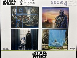 Star Wars Thomas Kinkade 4 Pc Puzzle. Getting Schooled- A Force Within - $85.00