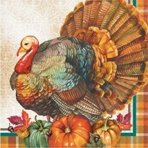 Traditional Thanksgiving Turkey 3-Ply Lunch Napkins Thanksgiving Party Decor - £8.82 GBP