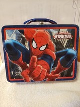Marvel Ultimate Spiderman Lunch Box By The Tin Box Company - Web Swinger - 2013 - £11.95 GBP
