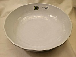 Michel Design Works Serveware WHITE ON WHITE Melamine Round Bistro Servi... - £30.01 GBP