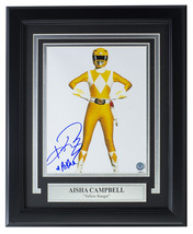 Aisha Campbell Yellow Ranger Signed Framed 8x10 Power Rangers Photo BAS - £123.88 GBP