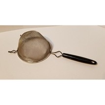 Vintage Ekco Black Handle 12&quot; Hand Held Sieve Strainer Screen Sifter 5&quot; ... - £11.47 GBP