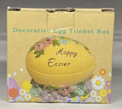 Ceramic Easter Egg Trinket Box W/Flowers and Glitter Cracker Barrel Exclusive - £11.45 GBP