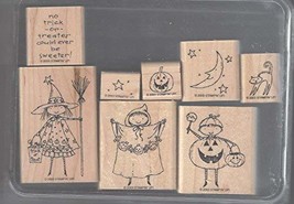 Stampin&#39; up! Sweeter Treaters Set of 8 Retired 2003 Halloween Trick-Or-Treat - £31.92 GBP