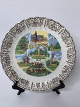Vintage Gettysburg National Museum Ceramic Collector&#39;s Plate Trimmed In Gold - £6.38 GBP