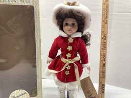 Seymour Mann Connoisseur Collection Porcelain Doll w/ Hat in Box Ice Skater Nanc - $21.73