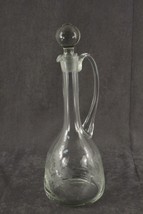 Vintage Glassware Barware Crystal Wine Liquor Decanter Cut Floral Etch P... - $37.03