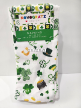 Novogratz St. Patrick's Day Pot of Gold Shamrocks Horseshoe Napkins Set ... - $26.72